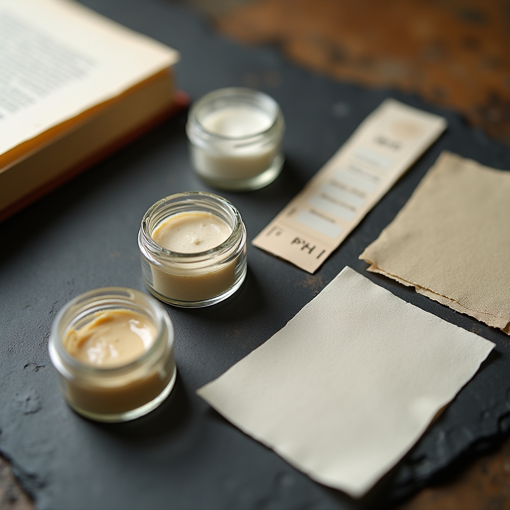 Архивные материалы для реставрации книг крупным планом