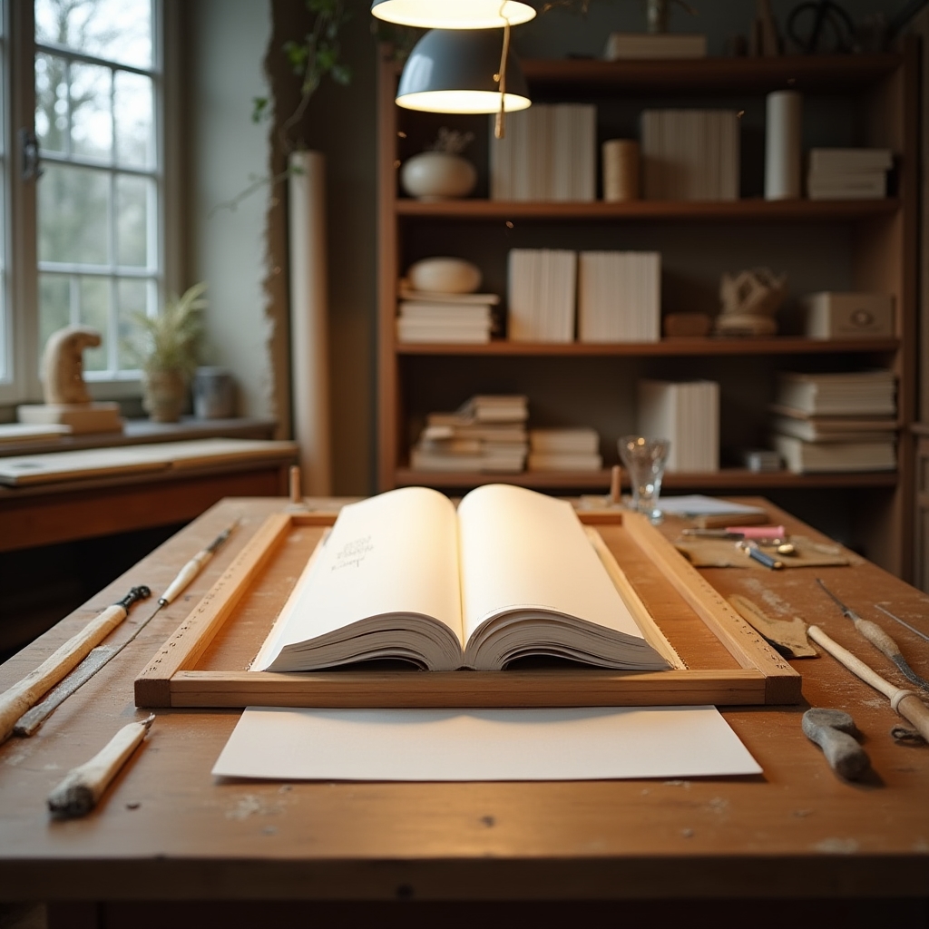 Сшивание книжного блока в переплётной мастерской