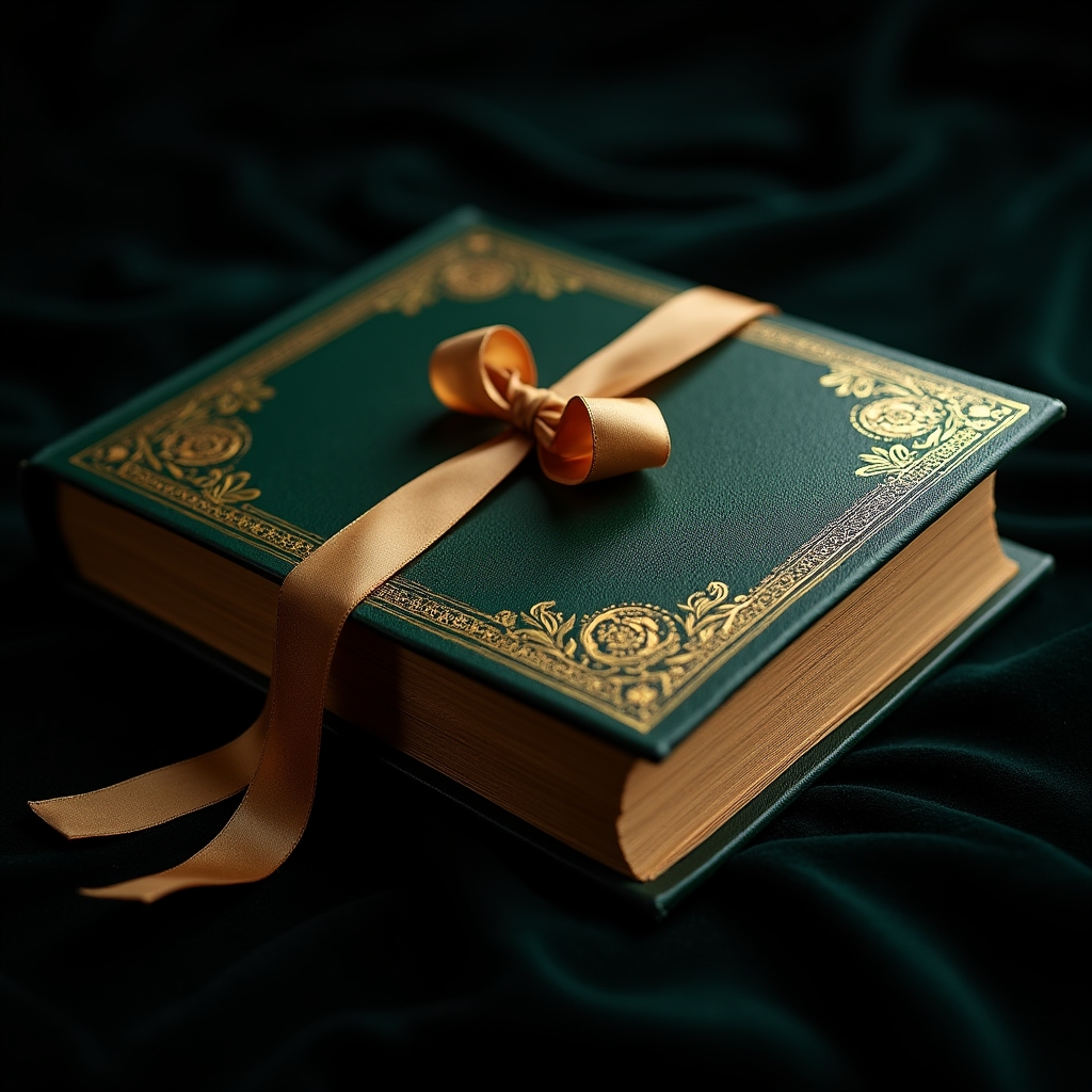 Подарочный переплёт из натуральной кожи с тиснением