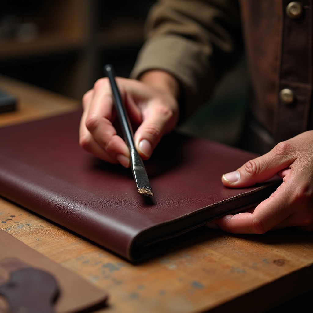 Создание кожаного переплёта вручную